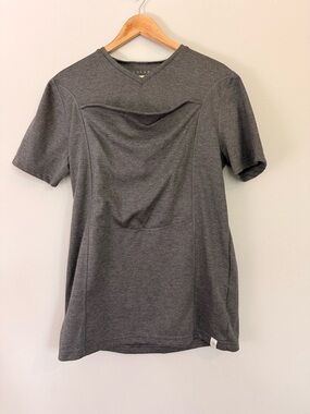 Lalabu Dad Shirt Charcoal Gray Short Sleeve Baby Wearing Shirt